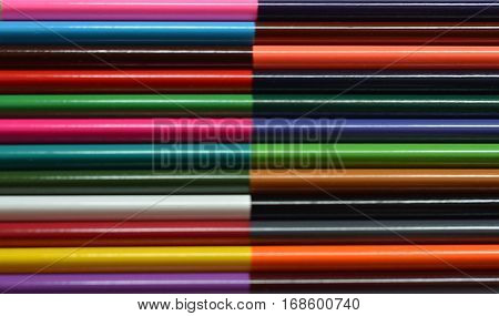Colored Pencils. Colored pencils background. Colorful background. Crayons.