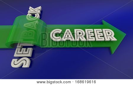 Setback Career Job Employment Promotion 3d Illustration