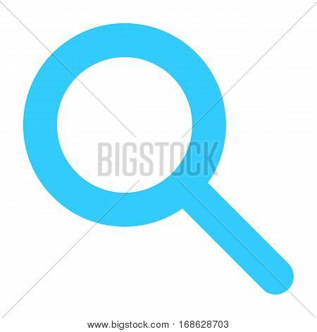 Flat magnifier icon magnifying glass sign loupe button. Quick and easy recolorable shape isolated from background. Vector illustration a graphic element for web internet design