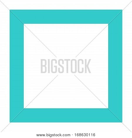 Flat stop icon square sign push interface button. Multimedia audio video movie icons. Vector illustration a graphic element for web internet design.