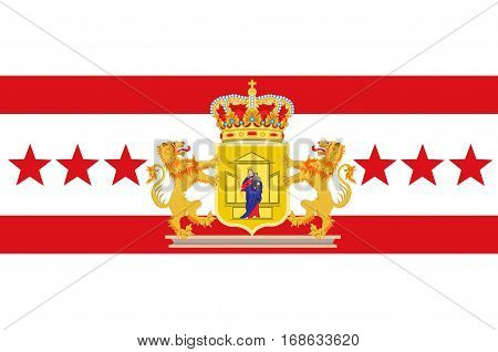Flag of Drenthe is a province of the Netherlands