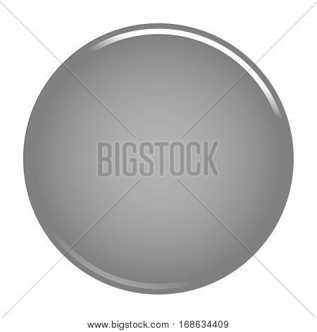 Gray glossy button empty web internet icon circle empty shape. Vector illustration a graphic element for web internet design