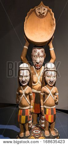 Three Tribal masks from Papau New Guinea