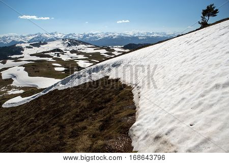 Mountains of French Pyrenees between Ascou and Camurac