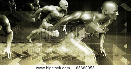 Healthcare Research Technology and Solutions as a Concept 3D Illustration Render
