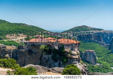 Amazing orthodox monastery at Meteora kalambaka Greece