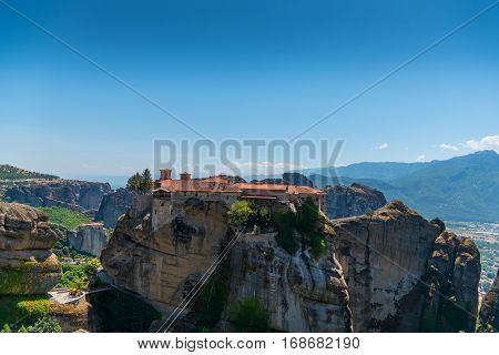 Amazing Meteora monastery Varlaam in kalambaka Greece