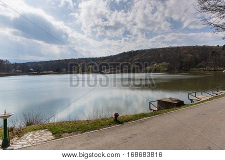 Lake in Dumbrava Sibiului located in Sibiu , Romania