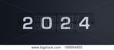 3d rendering flip board year 2024 background