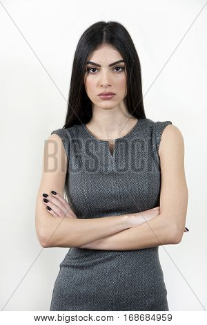 Business Woman With Arms Crossed.