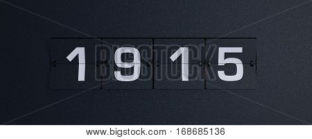 3d rendering flip board year 1915 background