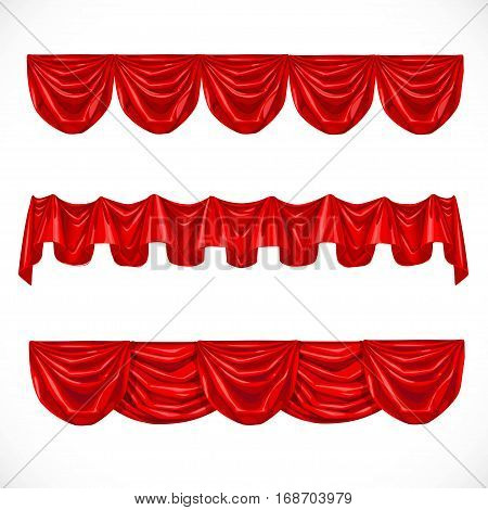 Red Pelmet Isolated On A White Background
