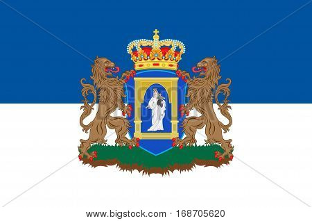 Flag of Assen is a municipality and a city in the northeastern Netherlands and is the capital of the province of Drenthe.