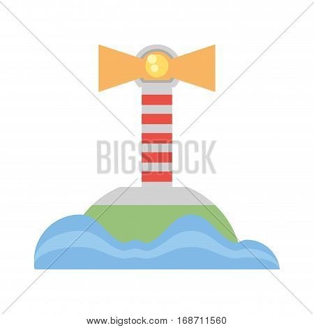 lighthouse sea navegation signal vector illustration eps 10