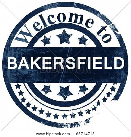 bakersfield stamp on white background