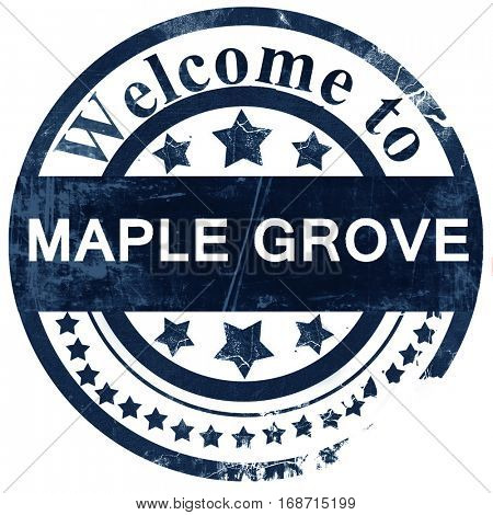maple grove stamp on white background