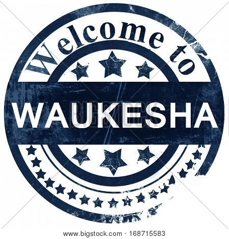 waukesha stamp on white background