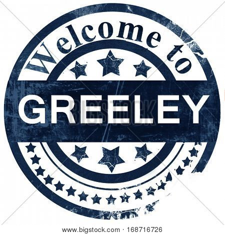 greeley stamp on white background