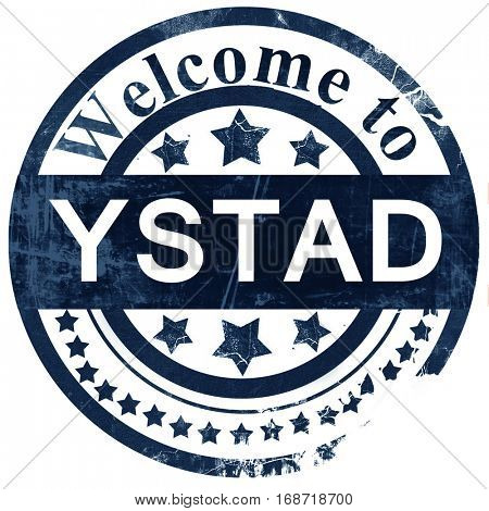 Ystad stamp on white background