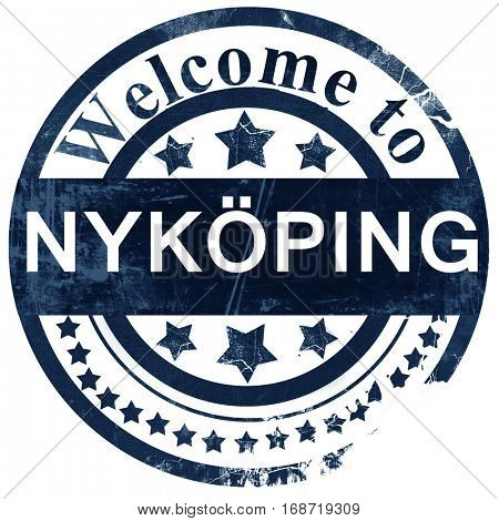 Nykoping stamp on white background