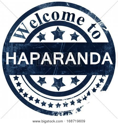 Haparanda stamp on white background