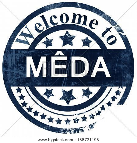 Meda stamp on white background