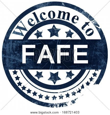 Fafe stamp on white background