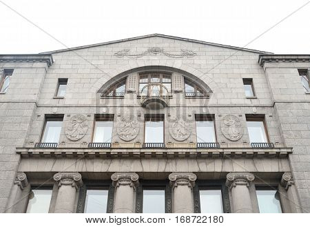 Palace of the Bolshaya Morskaya Street 5 at cloudy day in St.Petersburg Russia.