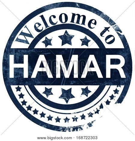 Hamar stamp on white background