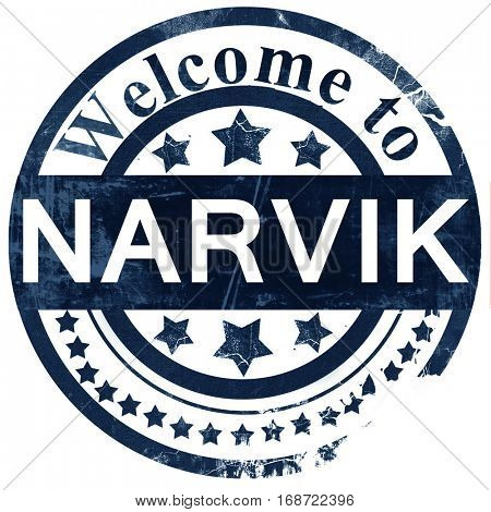 Narvik stamp on white background