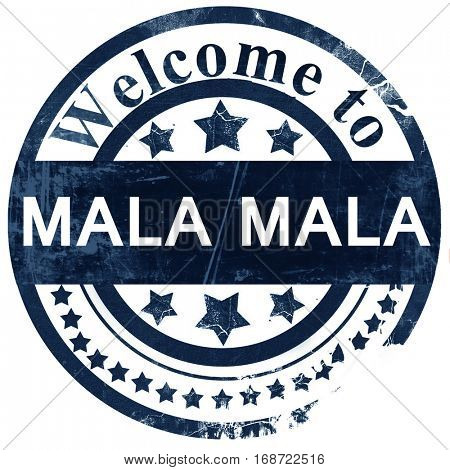 Mala mala stamp on white background