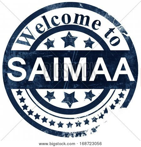 Saimaa stamp on white background