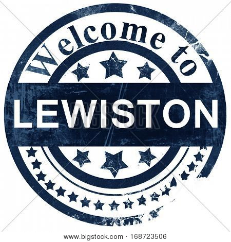 lewiston stamp on white background