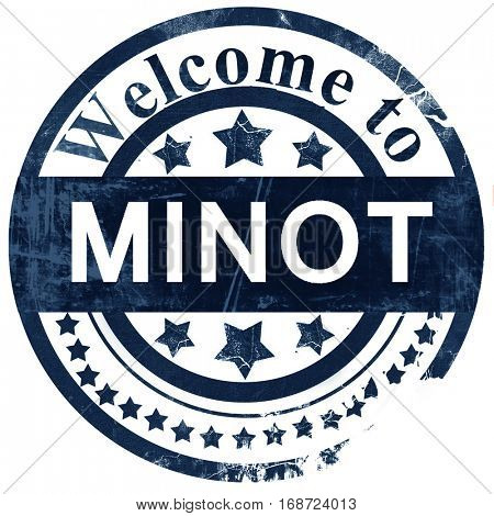minot stamp on white background