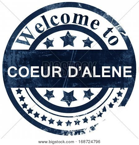 coeur d'alene stamp on white background