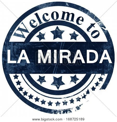 la mirada stamp on white background