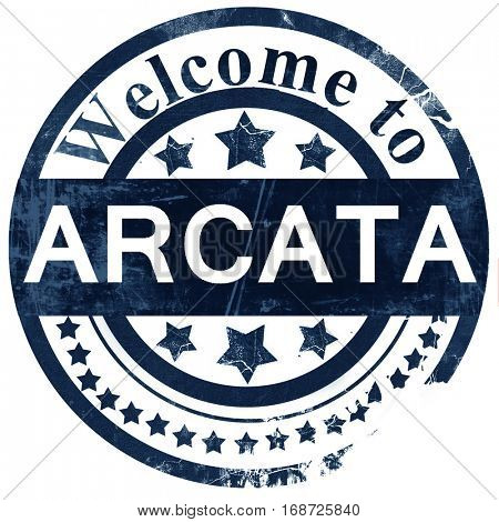 arcata stamp on white background