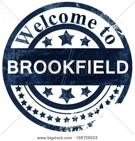 brookfield stamp on white background