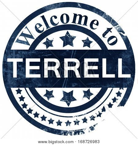 terrell stamp on white background