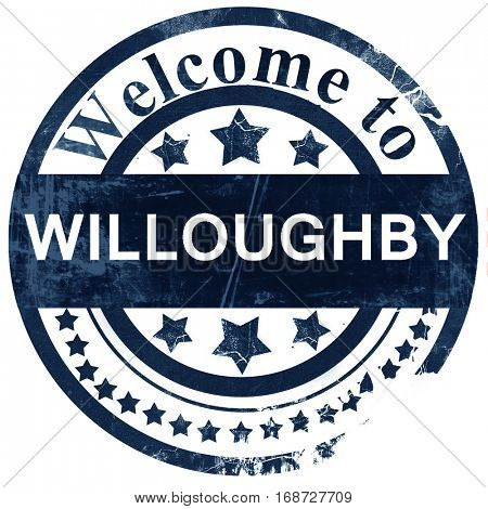 willoughby stamp on white background