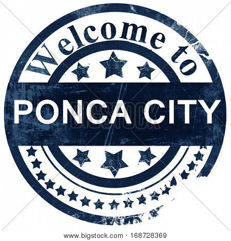 ponca city stamp on white background