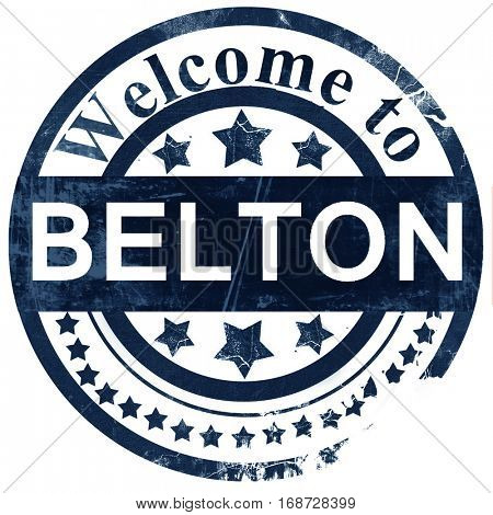 belton stamp on white background