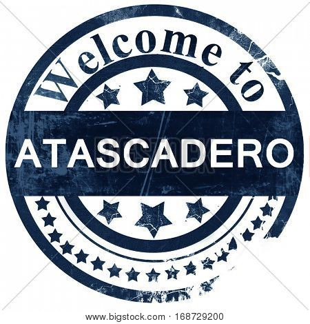 atascadero stamp on white background