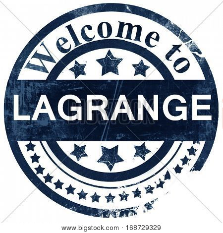 lagrange stamp on white background