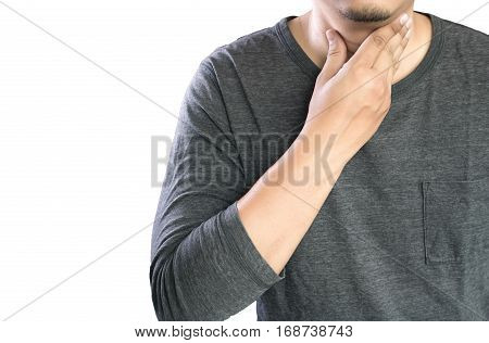 Man With Symptomatic Acid Reflux , Suffering From Acid Reflux At Park