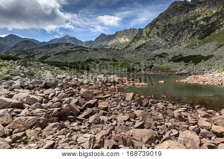 Landscape with Musala peak and  Musalenski lakes,  Rila mountain, Bulgaria
