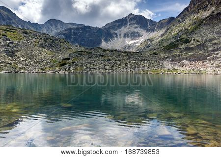 Panorama of Musalenski lakes amd Musala peak, Rila mountain, Bulgaria