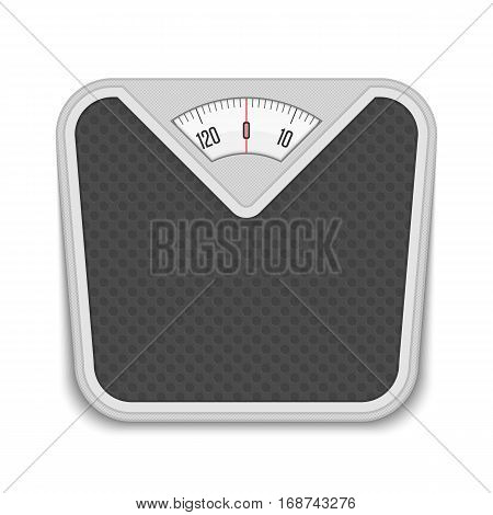 Bathroom weight scale in realistic style. Weight Scale fitness sport concept. Vector illustration EPS 10.