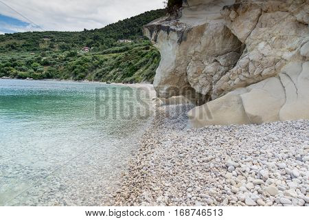 Amazing view of marathia beach at Zakynthos island, Greece