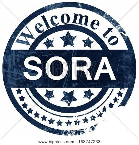 Sora stamp on white background